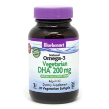 Bluebonnet Nutrition, Natural Omega-3, Vegetarian DHA, 200 mg, 30 Veggie Softgels (908): Тип Омега 3