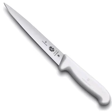 Кухонний ніж Victorinox Fibrox 18см з біл. ручкою (5.3707.18): Лезо нержавіюча сталь