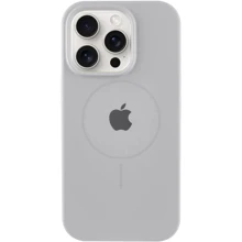 Чехол для iPhone Mobile Case Silicone Full Protective with MagSafe Light Grey for iPhone 15 Pro Max: Цвет серый