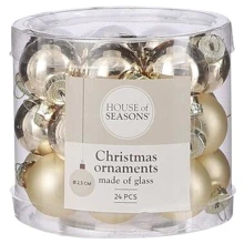 Елочные стеклянные шарики House of Seasons 24 шт 2.5 см (8718861800067): Производитель House of Seasons