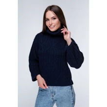 Свитер Sewel SW444 42-44 темно-синий с высокой горловиной: Сезон Зима