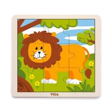 Дерев'яний пазл Viga Toys Лев, 9 ел. (51442): Тип пазл