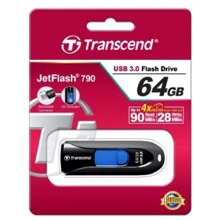 USB-флешка Transcend 64GB JetFlash 790 USB 3.0 Black (TS64GJF790K): Стандарт USB USB 3.0