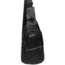 Чоловіча сумка-слінг Borsa Leather чорна (K1330-black): Стать Чоловік