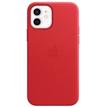 Чехол для iPhone Apple Leather Case with MagSafe (PRODUCT) Red (MHKD3) for iPhone 12/iPhone 12 Pro: Цвет красный
