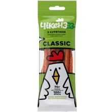 Снеки Дмитрук Чікенззз CLASSIC 70 г (4820247140156): Вес нетто 70 г