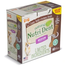 Жевательное лакомство Nylabone Nutri Dent Natural для чистки зубов для собак M: Производитель Nylabone