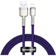 Кабель Baseus USB Cable to Lightning Cafule Metal 2.4A 1m Purple (CALJK-A05): Тип USB Cable - Lightning
