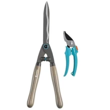 Комплект ножницы для живой изгороди Gardena NatureCut и секатор Classic A/S с наковальней, 18 мм (12300-30): Тип ножницы