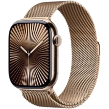Apple Watch Series 10 42mm GPS + Cellular Gold Titanium Case з Gold Milanese Loop (MX083): Розмір корпусу 42mm