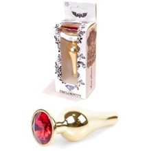 Анальна пробка із кристалом BOSS of TOYS Boss Series - Jewellery Gold BUTT PLUG Red, BS6400064: Для кого унісекс