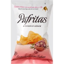 Чипсы картофельные Pafritas с чесноком 40 г (8436004743216): Вес нетто 40 г