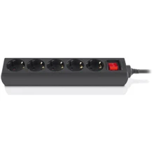 Сетевой фильтр REAL-EL RS-Protect M 3m, black (EL122300028): Количество розеток, шт 5