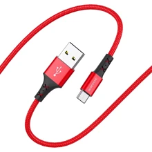Кабель Borofone USB Cable to Micro USB Enjoy 1m Red (BX20): Тип USB-C - microUSB
