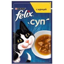 Влажный корм для котов Felix Soup GiG Суп с курицей 48 г (7613036632331): Тип Влажный корм