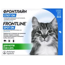 Капли Boehringer Ingelheim Фронтлайн Спот-Он от блох и клещей для кошек 3 пипетки (2000981200893): Тип Капли