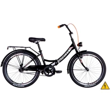 Электровелосипед 24" Formula SMART 350Вт 36В 12.5Ач 2021 черно-оранжевый (ELB-FR-24-003): Цвет черный