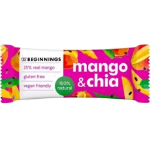 Батончик Beginnings фруктовий Манго і чіа 40 г (4751018891796): Вага, г 40