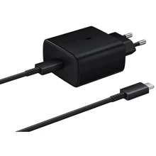 Зарядний пристрій Samsung USB-C Wall Charger with Cable USB-C 45W Black (EP-TA845XBEGRU): Особливості Power Delivery (PD), USB-C, Швидка зарядка