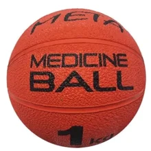 Мяч для фитнеса Медбол Meta Colour Medicine Ball 1 kg оранжевый Уни 19.5 см (3000100100): Диаметр, см 19