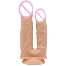 Фаллоимитатор двойной SilexD Double Gusto Flesh (Model 1 size 8" & 7"), двухслойный, силикон + Silex: Назначение Для двойного проникновения