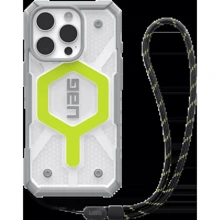 Чехол для iPhone Urban Armor Gear UAG with Trap Pathfinder Clear Magsafe Active Neon Lanyard (1144641BV01) for iPhone 16 Pro: Цвет серый