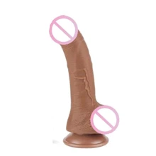 Фаллоимитатор LoveToy Sliding-Skin Dual Layer Dong 7.5" Brown: Назначение Вагинальные