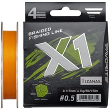 Шнур Favorite X1 PE 4x 150m (orange) #0.5/0.117mm 9lb/4.1kg (1693.11.17): Тип Шнур