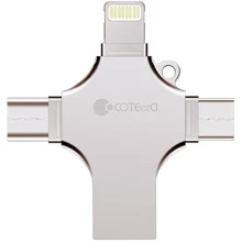 USB-флешка COTEetCI 128Gb U70 Four Interface 4-in-1 USB 3.0 Gold (CS8836-128): Стандарт USB Lightning / Micro USB / Type-C / USB
