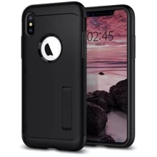 Чехол для iPhone Spigen Slim Armor Black (063CS25136) for iPhone Xs: Цвет черный