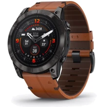 Смарт-часы Garmin Epix Pro (Gen 2) 51mm Sapphire Carbon Grey DLC Titanium with Chestnut Leather Band (010-02804-30): Дисплей 1.4 AMOLED (454x454)
