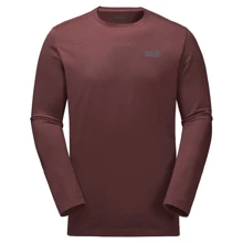 Жіночий лонгслів Jack Wolfskin Essential Longsleeve Men 1806041-2185 S бордовий: Вид Лонгсливы