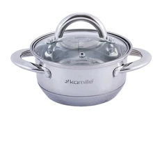Кастрюля Kamille с крышкой и полыми ручками 1.1 л 14 см (KM-5770): Тип Традиционная