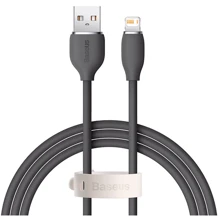 Кабель Baseus USB Cable to Lightning Jelly Liquid Silica Gel 2.4A 1.2m Black (CAGD000001): Тип USB Cable - Lightning