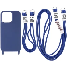 Чехол для iPhone TPU Case two straps California Midnight Blue for iPhone 11: Цвет синий