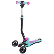 Детский складной самокат Bambi с фонариком (SC21003(Turquoise)): Количество колес 3