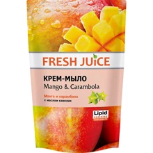 Fresh Juice Mango & Carambol Крем-мыло манго и карамбола дой-пак 460 ml: Назначение Увлажнение, Очищение