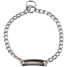 Ошейник для собак Sprenger Collar With Plate Round Link круглое звено 3 мм хромированная сталь 60 см (39747): Производитель Sprenger