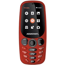 Мобильный телефон Assistant AS-201 Dual Sim Red (UA UCRF): Дисплей 2.4 TFT (240x320)