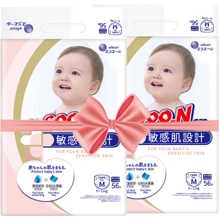 Подгузники Goo.N Plus для детей 6-11 кг размер 3(M) на липучках унисекс 112 шт. (21000628-2): Тип Подгузники