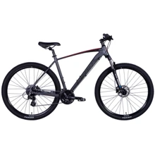 Велосипед Leon TN-80 AM Hydraulic lock out HDD алюміній 29" рама-19" графітовий з чорним та червоним (матовий) 2024 (OPS-LN-29-175): Матеріал рами Алюминий