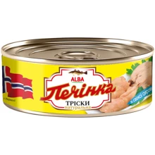 Печень трески Alba Fish натуральная 230 г (4751029290526): Вес нетто 230 г