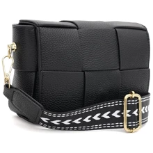 Жіноча сумка через плече Borsa Leather чорна (K12118bl-black): Стать Женский