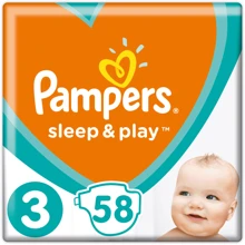 Подгузники Pampers Sleep & Play Midi Размер 3 (6-10 кг), 58 шт (4015400224211): Тип Подгузники