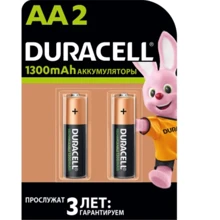 Duracell AA HR6 1300mAh * 2 (5000394039186 / 81367175): Емкость 1300 мАч