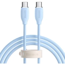 Кабель Baseus Cable USB-C to USB-C Jelly Liquid Silica Gel 100W 1.2m Blue (CAGD030003): Тип USB-C - USB-C