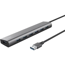Адаптер Trust Adapter Halyx 7 in 1 USB to 7xUSB Black (24967_TRUST): Колір черный