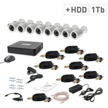 Комплект відеоспостереження Tecsar AHD 8OUT + HDD 1TB: Кількість камер в комплекті 8