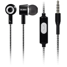 Наушники SVEN E-109M Black/Grey: Тип конструкции вакуумные