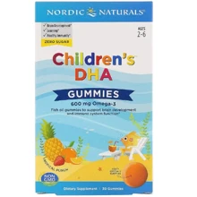 Nordic Naturals Children's DHA Gummies 600 mg Риб'ячий жир для дітей 30 жувальних цукерок: Тип Омега 3